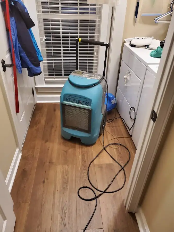 Commercial dehumidifier deployed for Flood Damage Cleanup in New Lenox